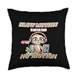 Cute computer science programmer coding tech sloth lady Throw Pillow