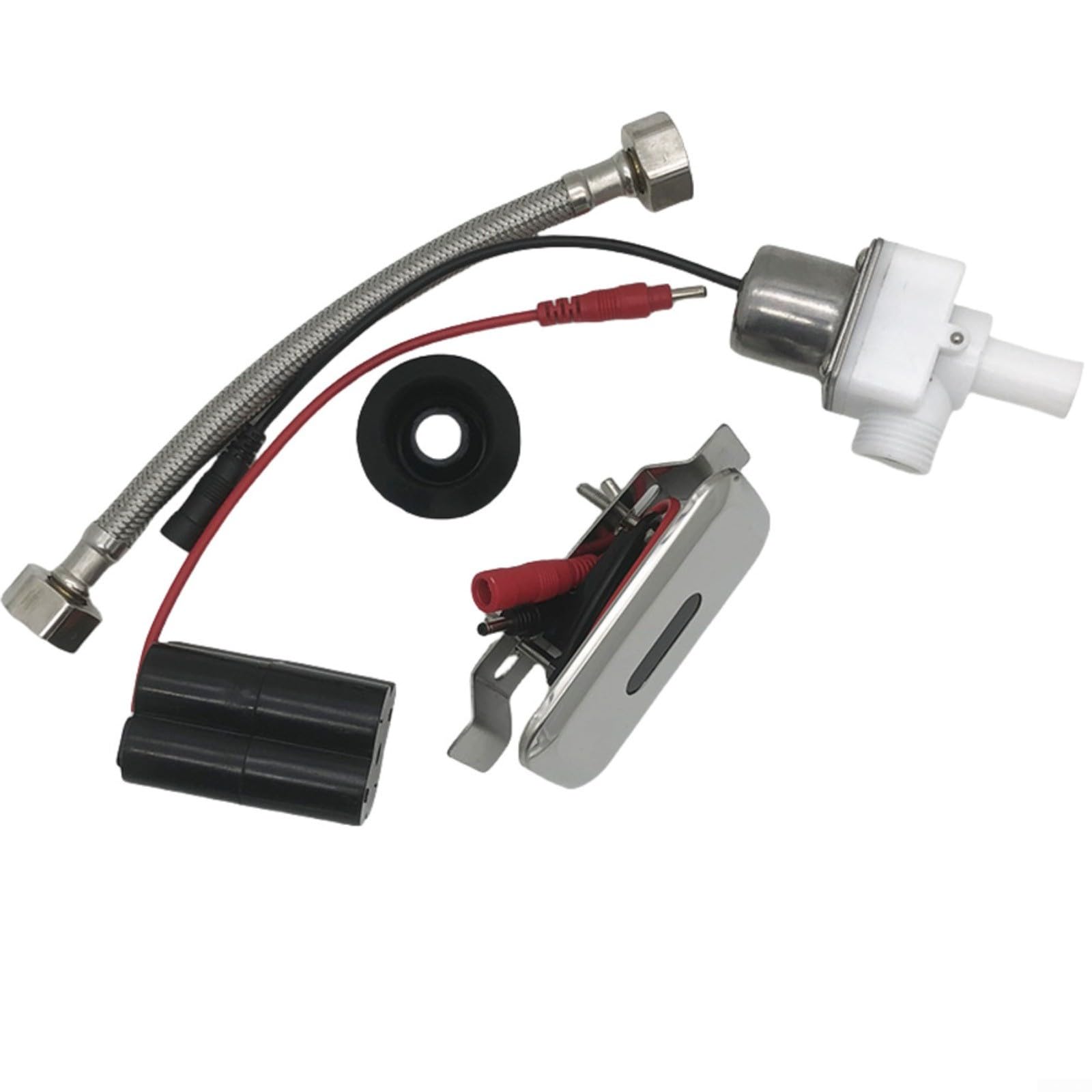 Kit de chasse d'eau infrarouge pour toilettes - Valve de chasse d'eau CC à piles - Capteur intelligent d'économie d'eau - Système de chasse d'eau automatique (A)