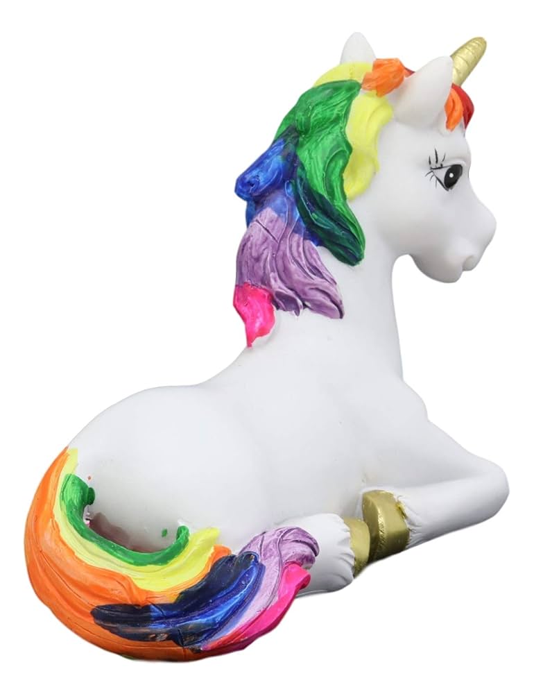 Amazon.co.jp: Ebros 美しい雄大な虹色のたてがみ ユニコーン 雌