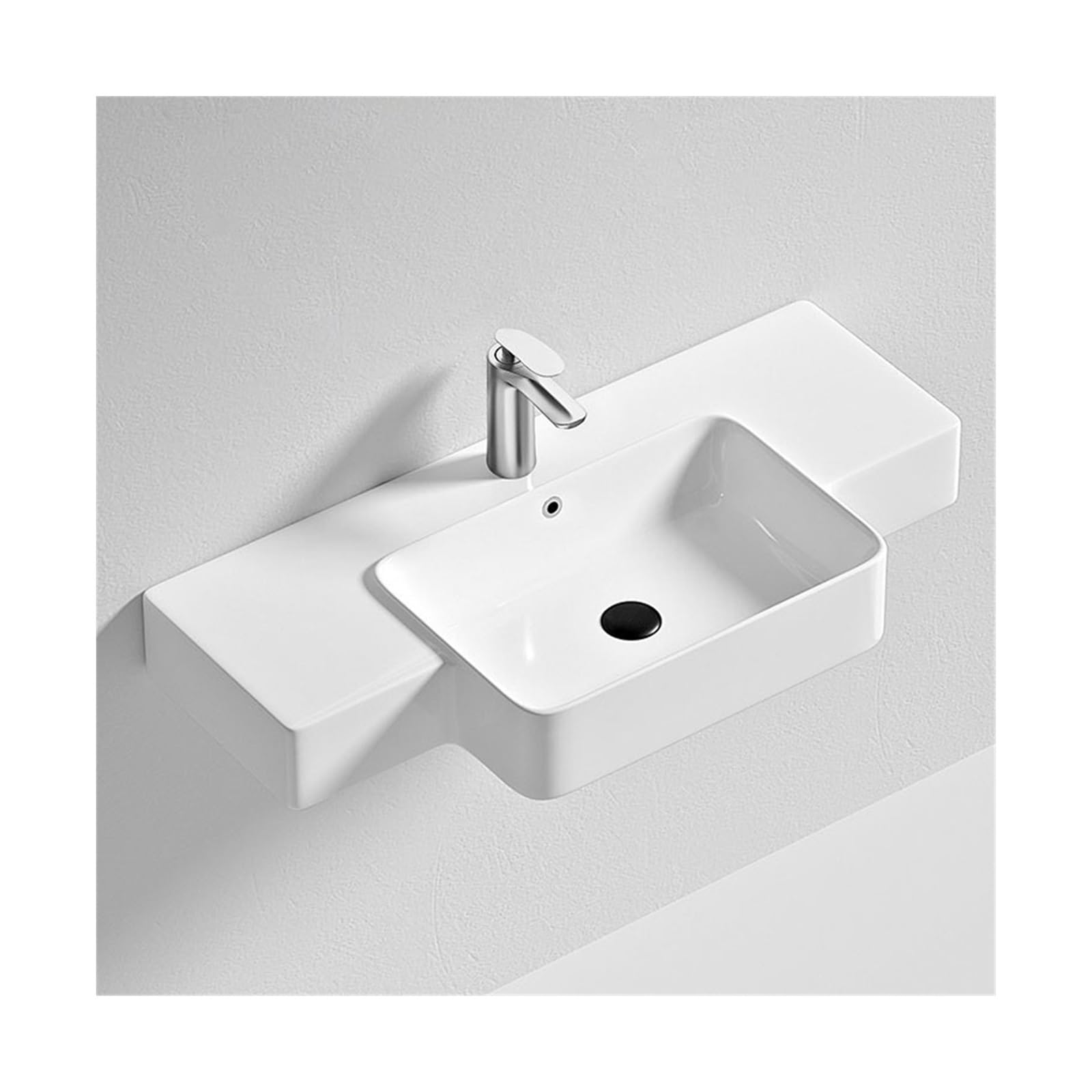 Sjdopulse Countertop Washbasin, Countertop Washbasin, Wall Sink, Small Bathroom Sink, Balcony, Outdoor Ceramic Sink With Accessories, Bathroom Sink, Ceramic Small Sink