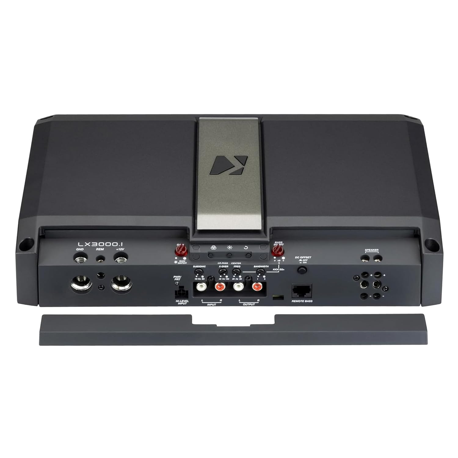 KICKER LX3000.1 Mono Class-D Subwoofer Amplifier with removable panel
