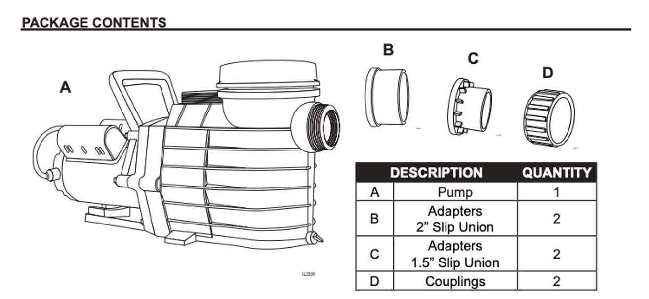 Star 025191 High Performance Pool Pump (11/2 HP Single Speed) Pump for