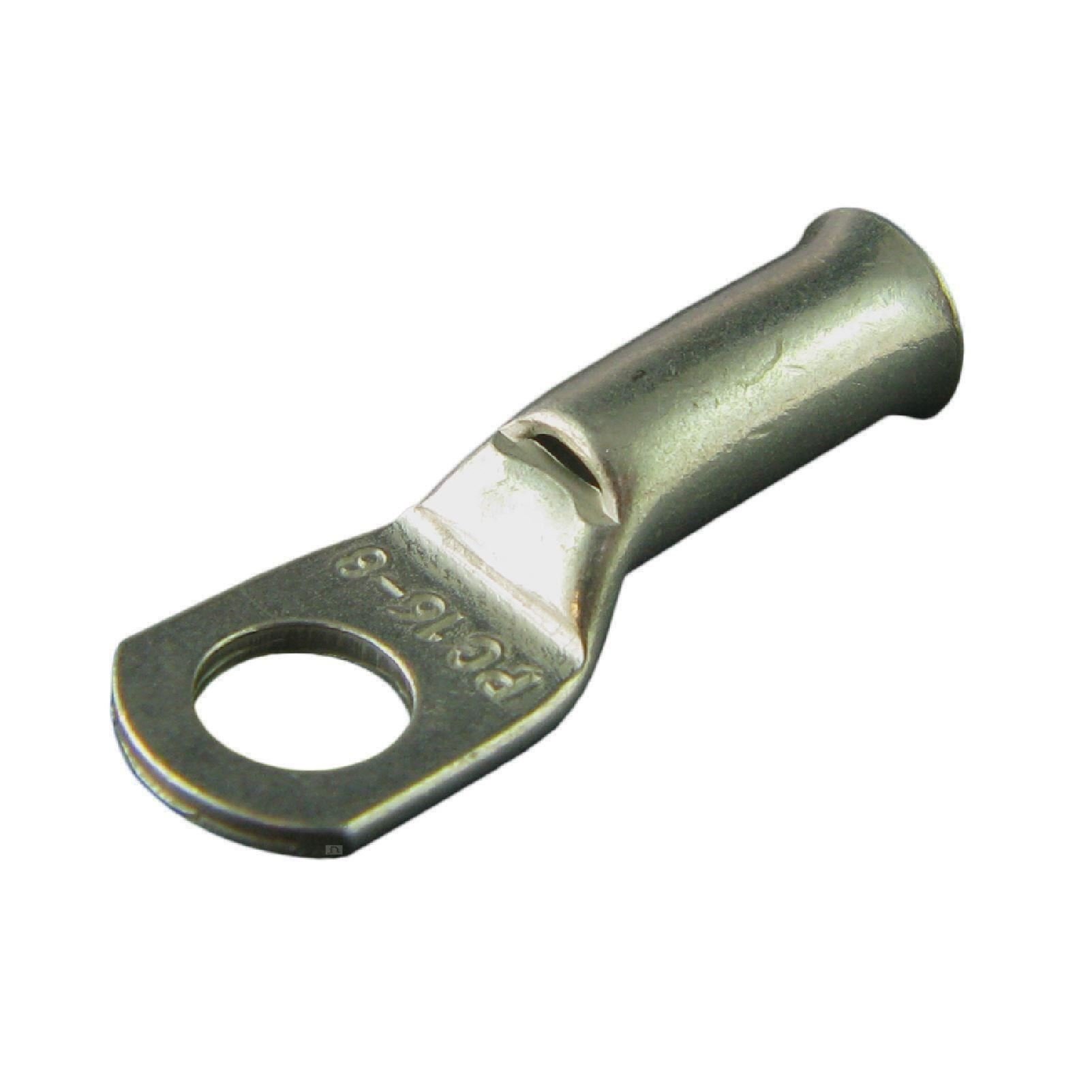 4 x Crimp or Solder Battery Lug Terminals for a 6mm² Cable with 10mm Bolt Hole