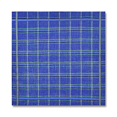 Soft Men's Cotton Handkerchiefs with Assorted Color 6 Piece Gift Set by Zenssia