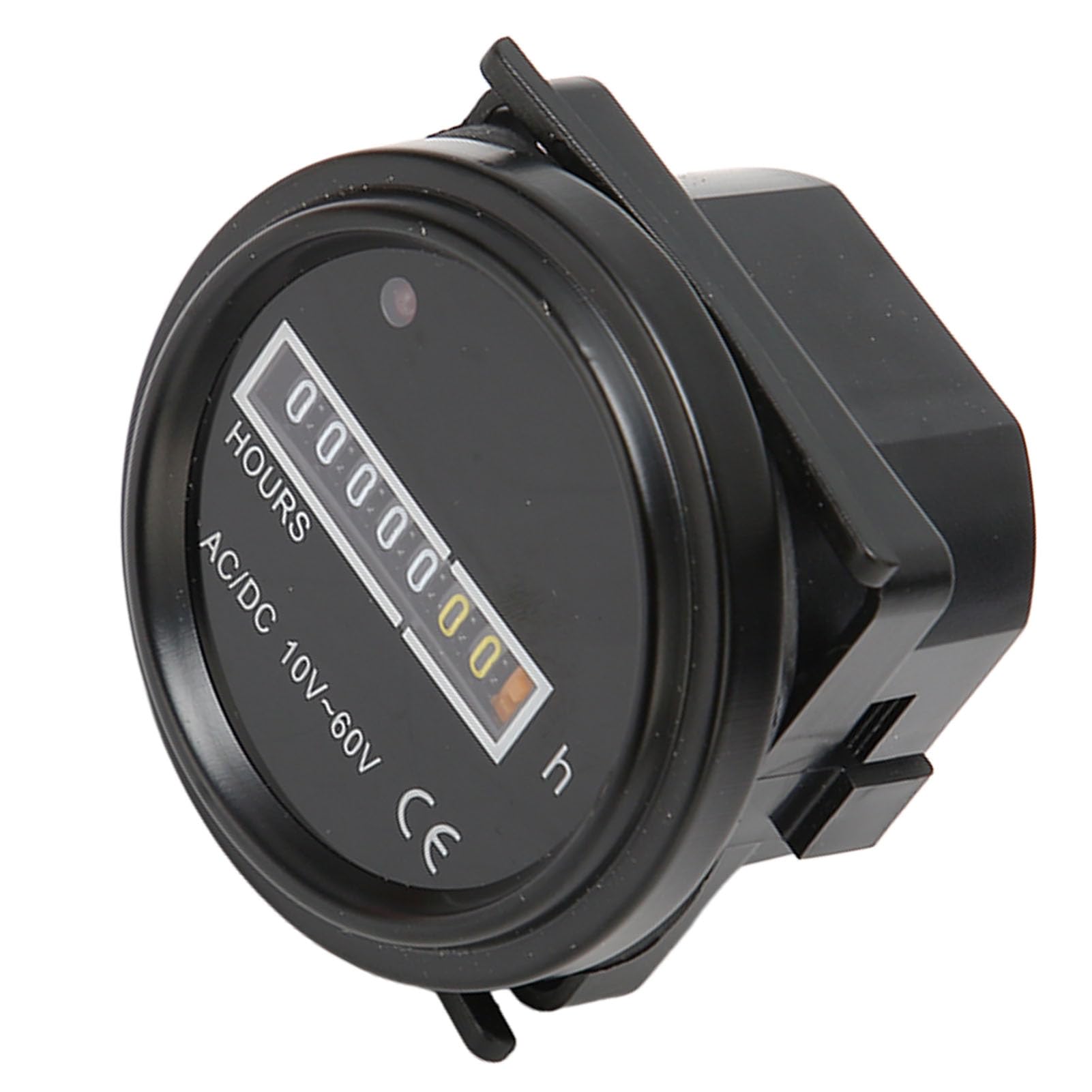Mesureur d'heure de bateau,10-60V 2.4in Diamètre maximum 99999.99H Mesureur d'heure mécanique de haute précision Mesureurs d'heure de moteur numérique inductif pour générateur de moto de véhicule