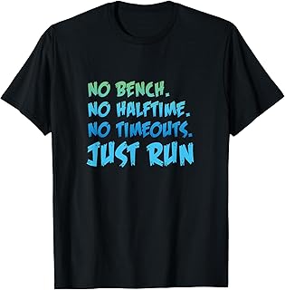 Funny XC Cross Country Running Gift No Bench No Halftime Short Sleeve T-Shirt