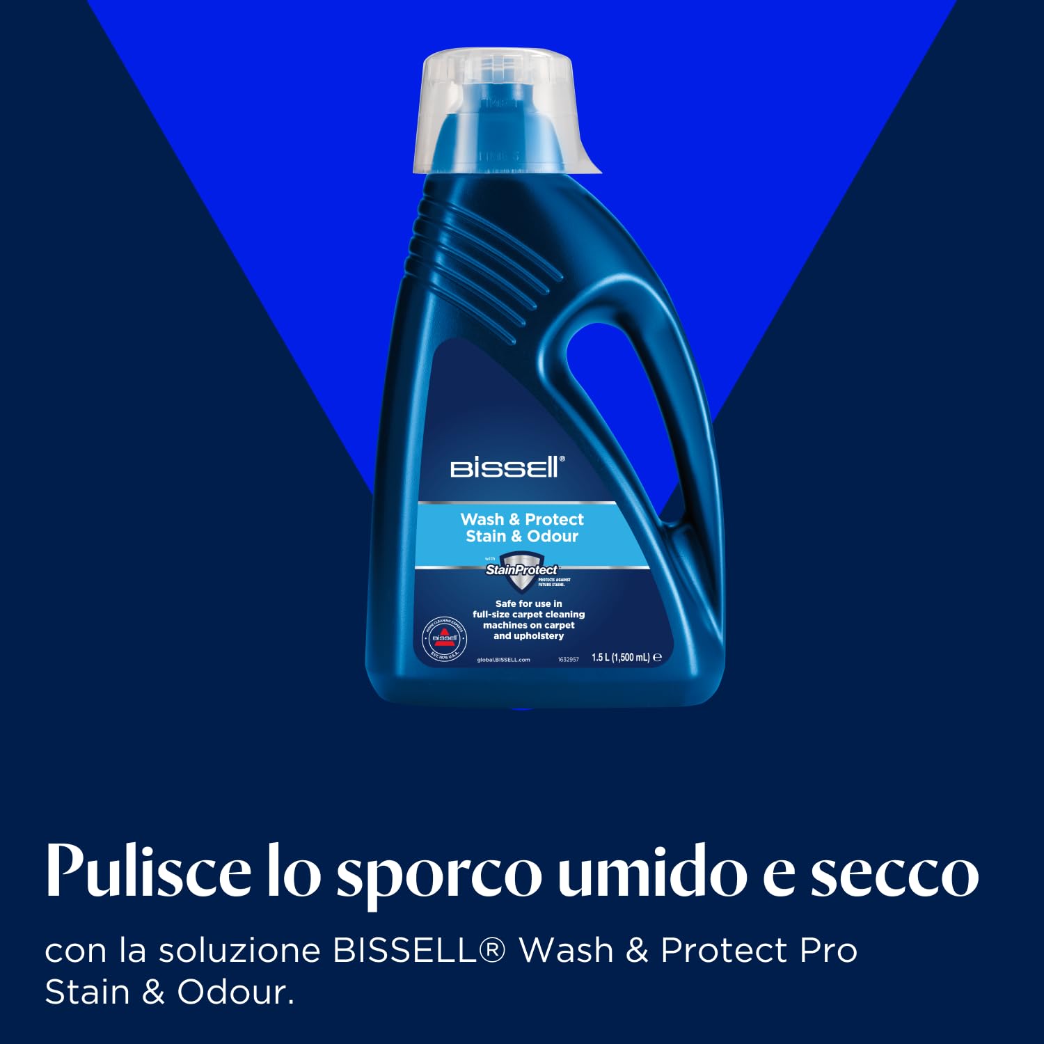 BISSELL Revolution HydroSteam, Lavatappeti con tecnologia HydroSteam, Lava tappezzeria rimuove Macchie Ostinate, Pulitore a vapore per Tappeti e Tappezzeria, Con Cavo, Potente motore 1300W, 3670N