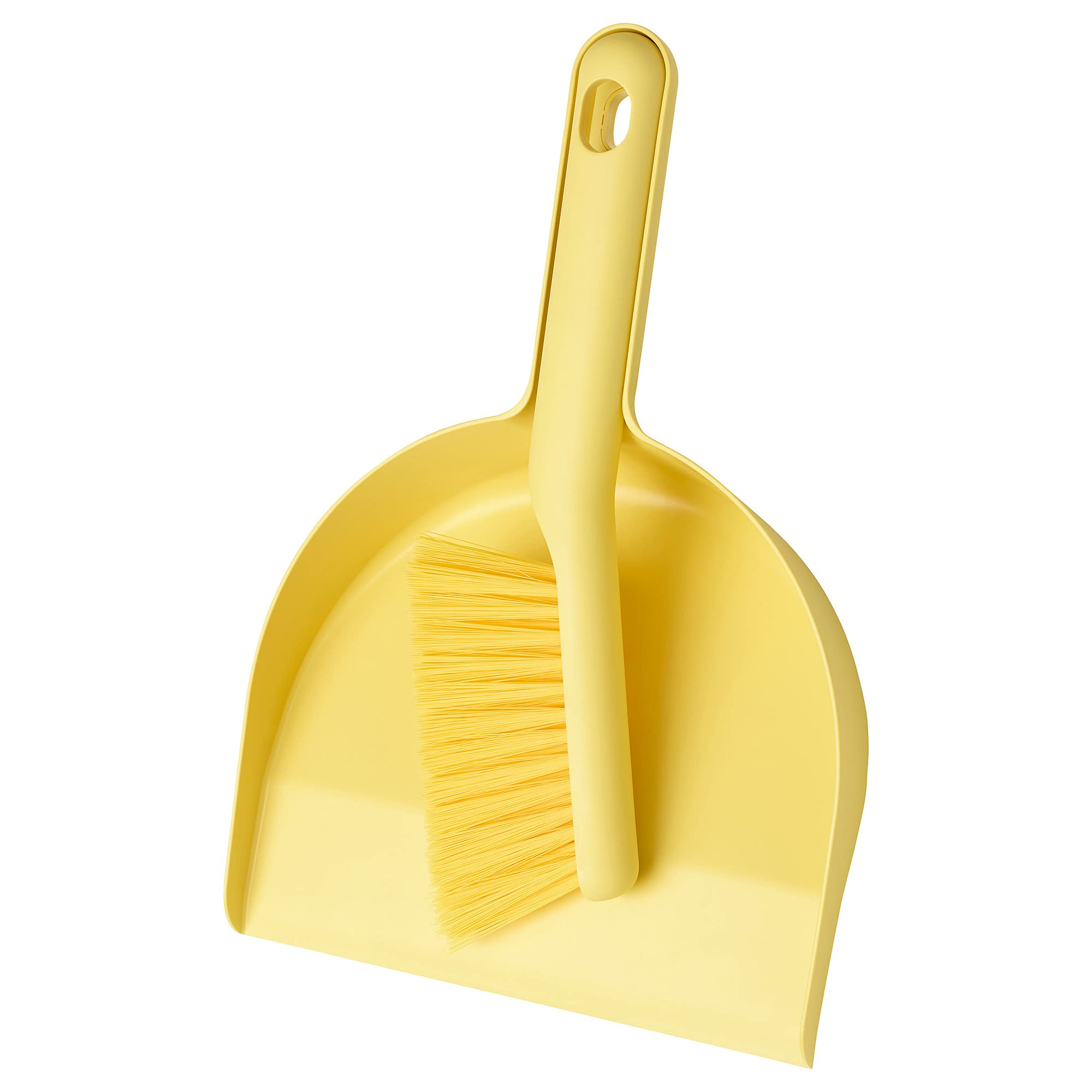 IKEA PEPPRIG szufelka i szczotka, żółta