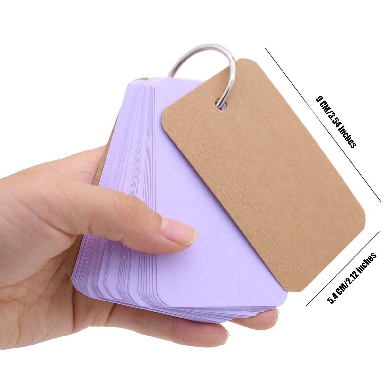 JJQHYC 8 Pezzi Flashcard Carta Kraft Multicolore Blocchi Di Flash Card - 9