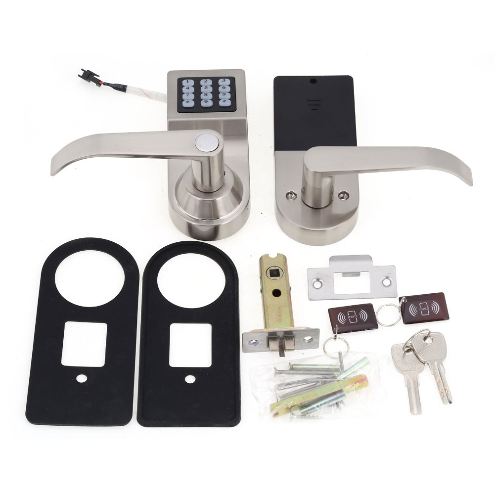 Cerradura de seguridad 4 en 1 con código digital electrónico para inducción, para casa, oficina, hotel, apartamento, restaurante, con tarjeta TM, contraseña + llave de máquina + mando a distancia