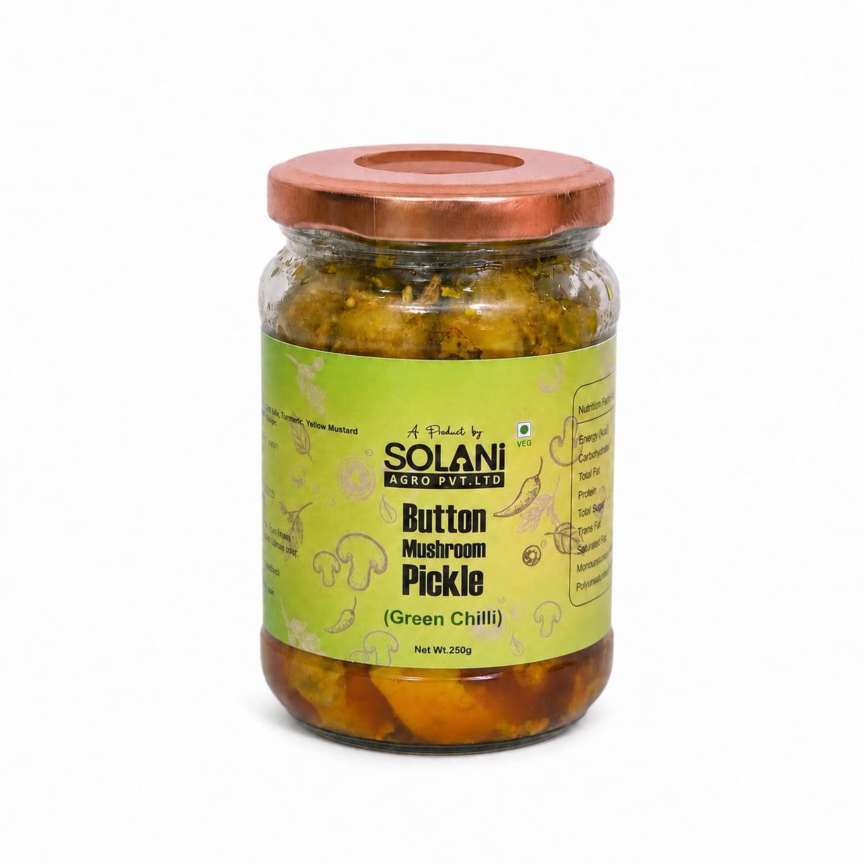 Button Mushroom Pickle with Green Chilli | Tasty, Healthy & Perfect for Every Meal (250g)-image-25