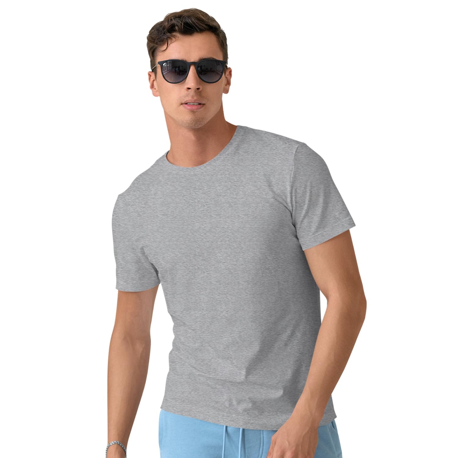 CreativiT Unisex Men/Women Regular Fit Plain Tshirt | Casual Half Sleeve Round Neck | 100% Cotton with a High Thread Count I Bio Washed|(PACK1)-picture-26