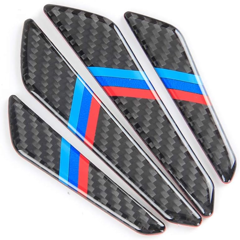 1797 Car Door Protector for BMW Accessories Parts Vehicle Carbon Fiber Edge Guards Scratch Bumper Trim Stickers Decals Emblem Kit Anti Collision Cool Clear Epoxy Thick Decorations Cool Black 4 Pack