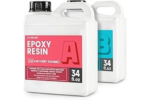 Nasubi Epoxy Resin - Crystal Clear, UV-Resistant, High-Quality Resin for Jewelry, Art,...