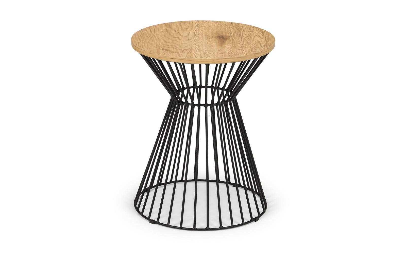 Julian Bowen Jersey Round Lamp Table - Oak - Brown