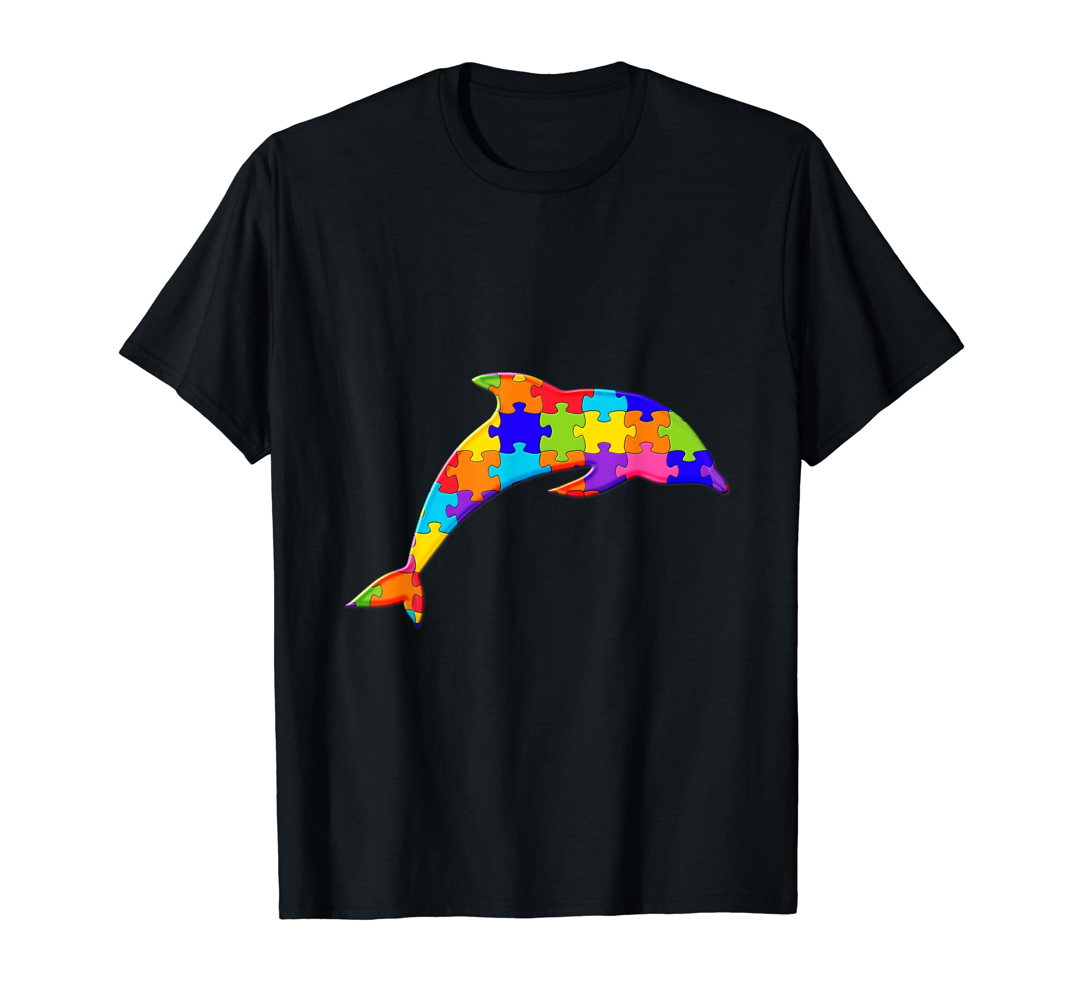 Dolphin Fish Jigsaw Autism Puzzle T-Shirt