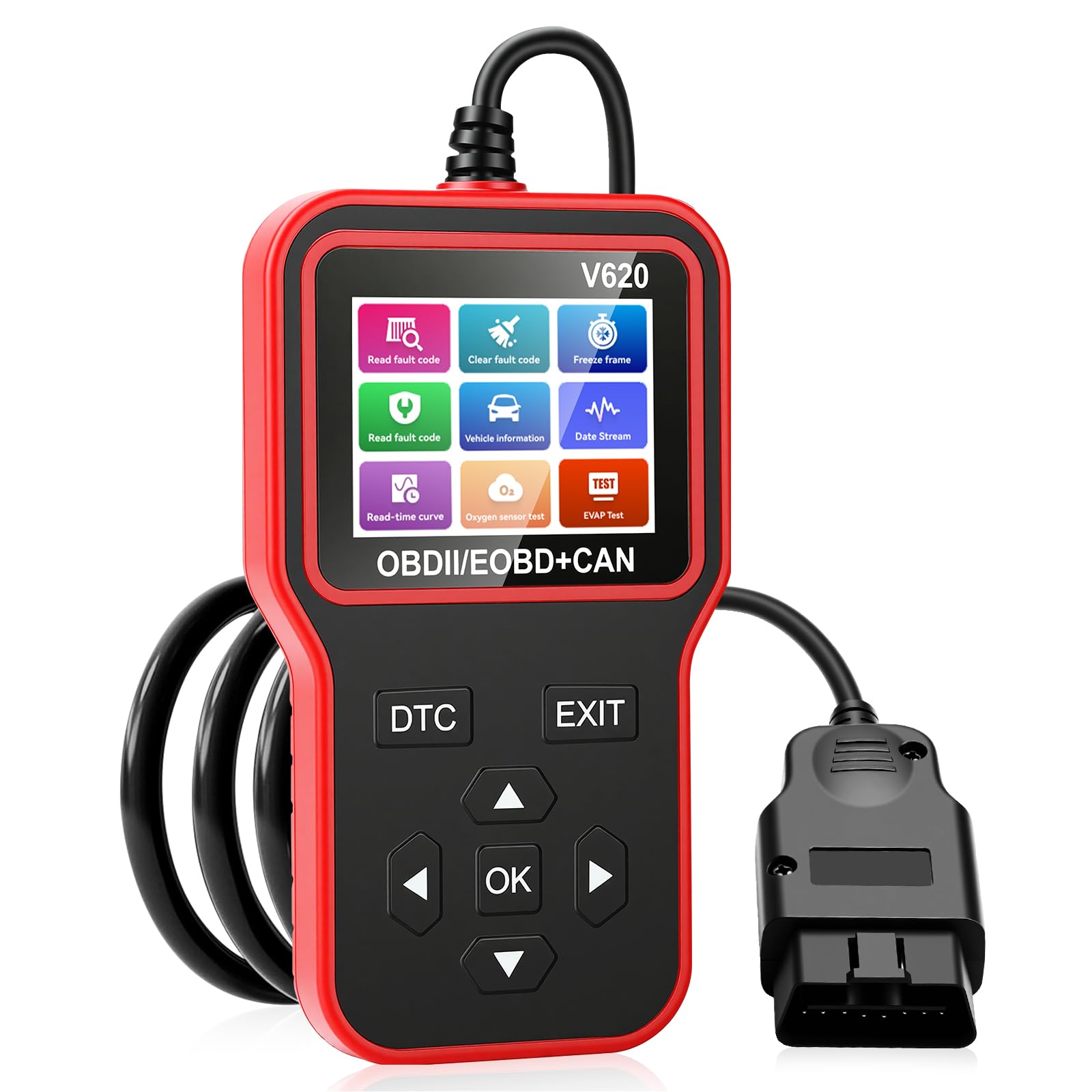 diymore OBD2 Scanner Car Diagnostic Engine Fault Code Reader with 35,901 DTC Database, Check Engine Light Reset Tool for All OBDII Vehicles for BMW Audi VW Mercedes