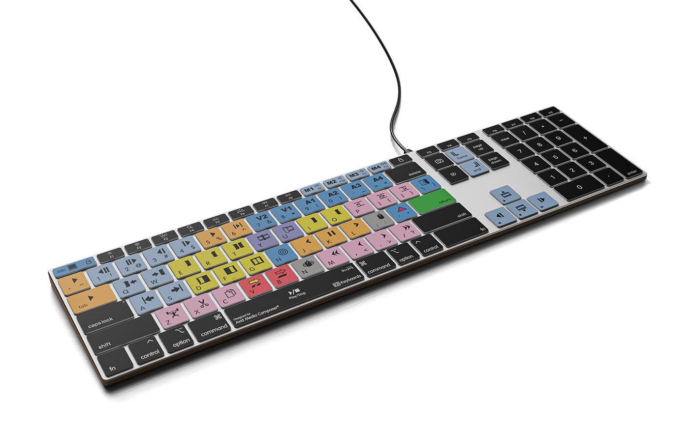 Apple USB Avid専用ショートカット刻印キーボード Amazon | KB Covers Avid Media Composerキーボード | バックライト