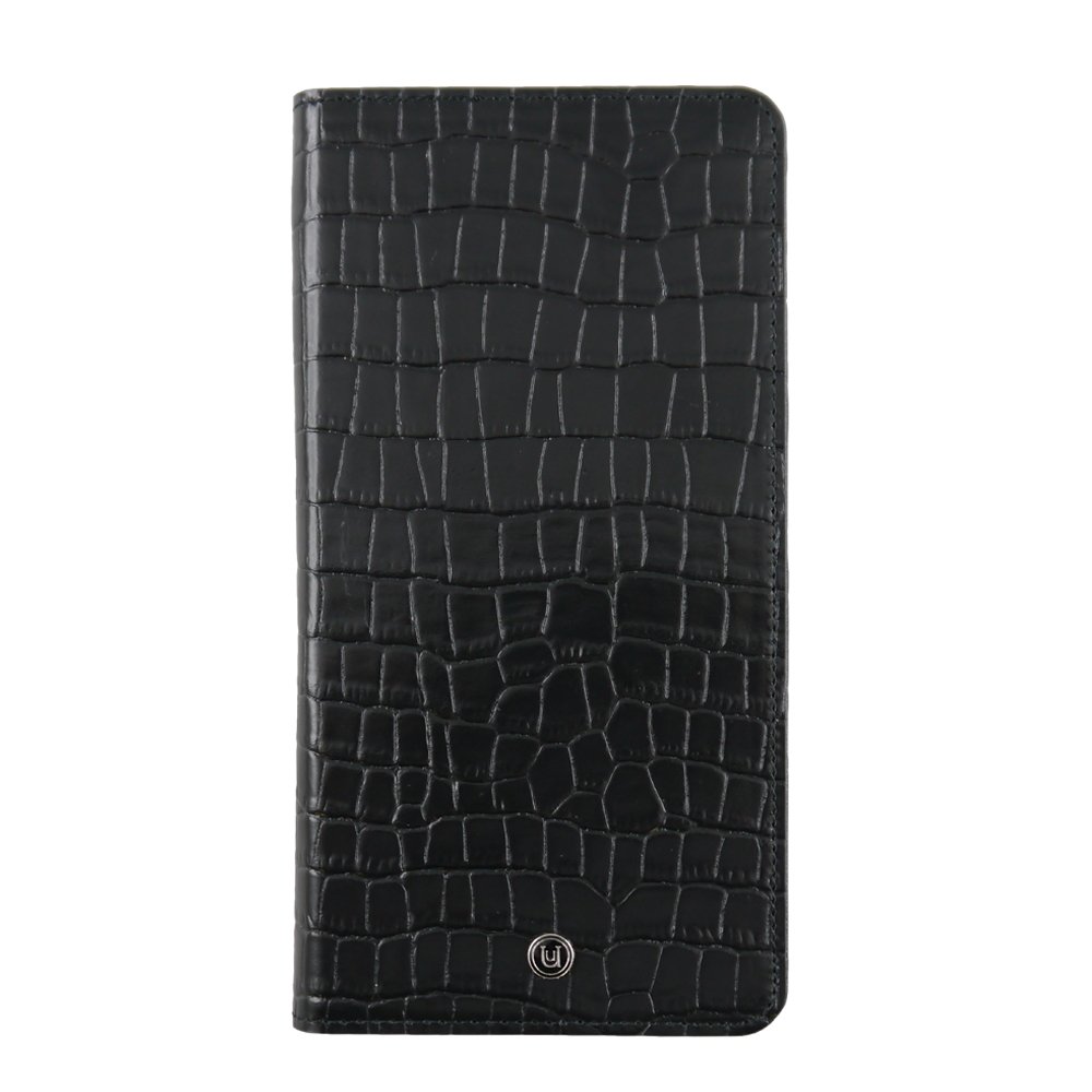 Uunique Grand Golden Globe Edition Étui Portefeuille en Cuir Universel pour Smartphone – Noir