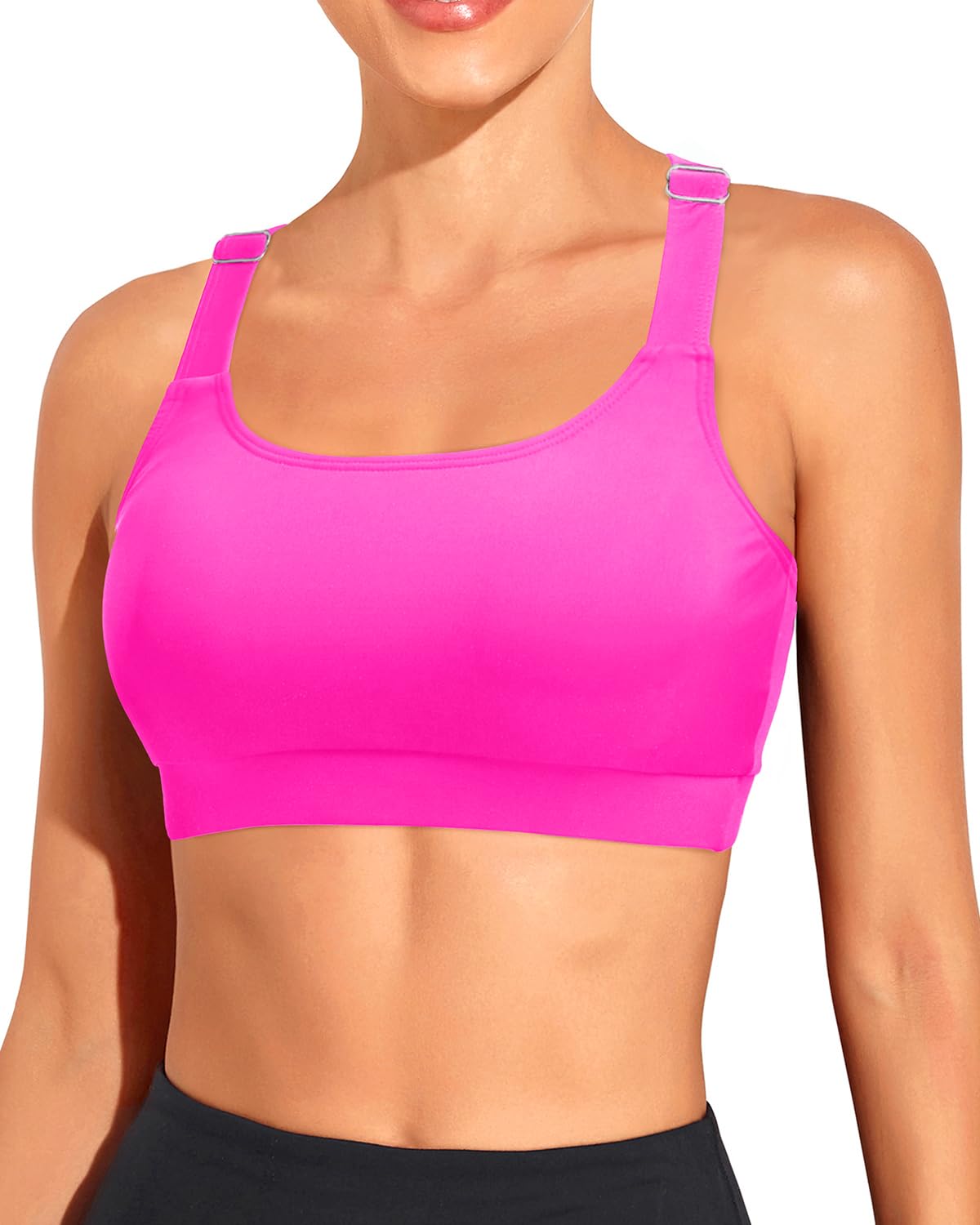 Tempt Me Women Sports Bra Bikini Tops Racerback Bathing Suits Top Padded Swim Tops Only