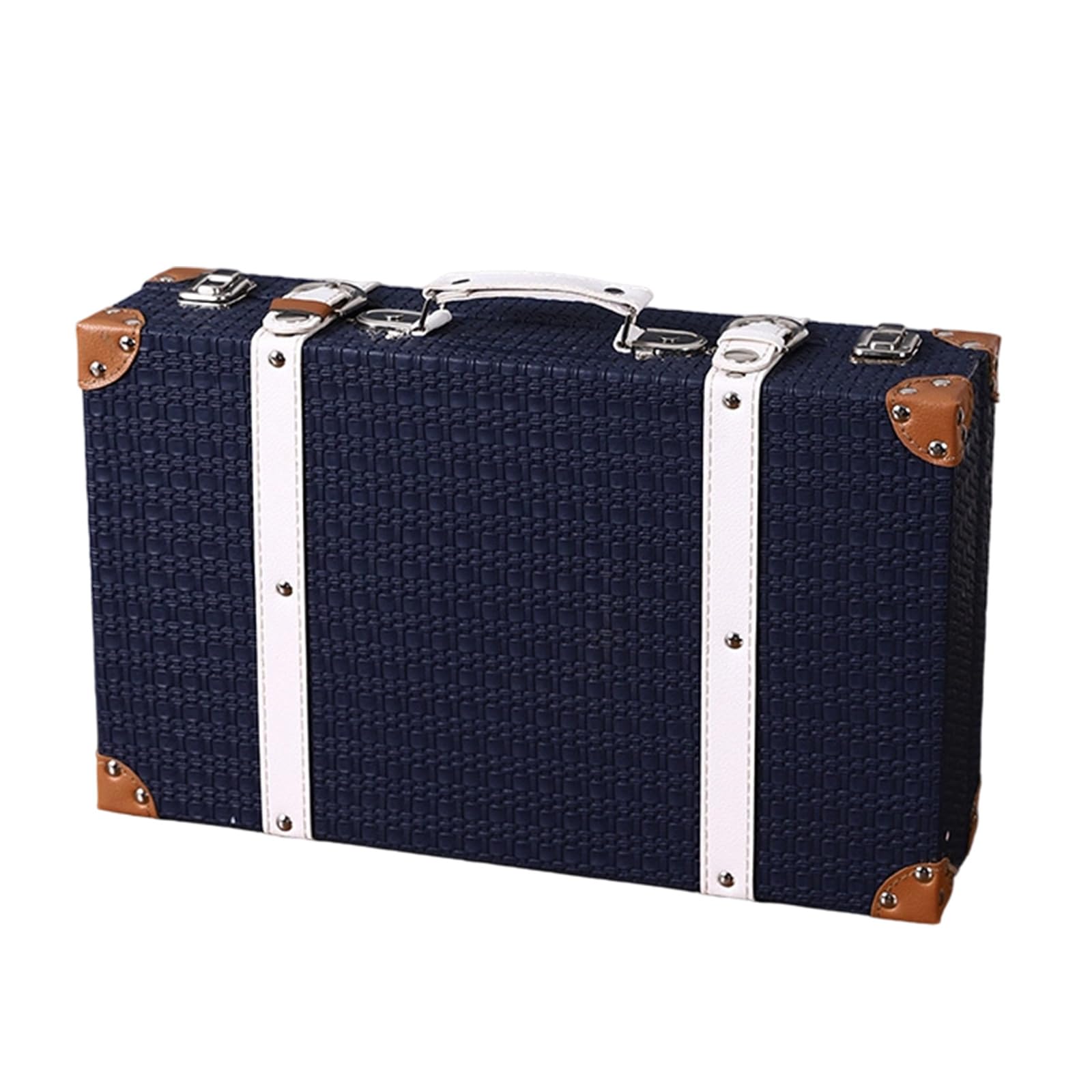 Piceioep Vintage Leather Storage Case for Jewelry and Small Items with Craftsmanship Charm Jewelry and Small Items with Craftsmanship and Elegant Charm