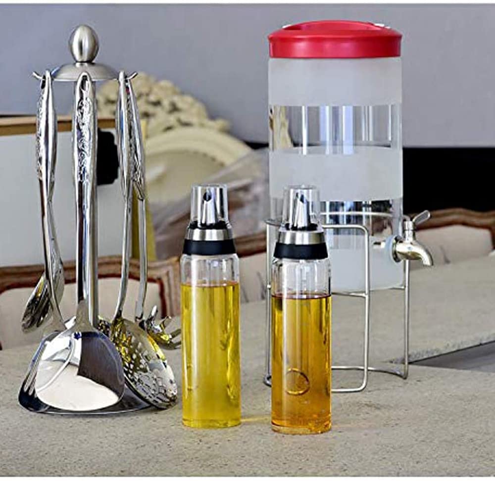 Tanque de condimentos, Botella dispensadora de Aceite de Oliva, dispensador de Aceite y vinagre, Botella de Vidrio para aderezo de ensaladas, dispensador de Aceite de Vidrio