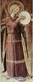 ArtDirect Angel With Tambourine Unframed Art Print Giclee Poster by Angelico, Fra - Ready for Framing with Customization Sizes 4x10, 6x14, 8x20, 14x36, 19x48, and 24x60 Inches