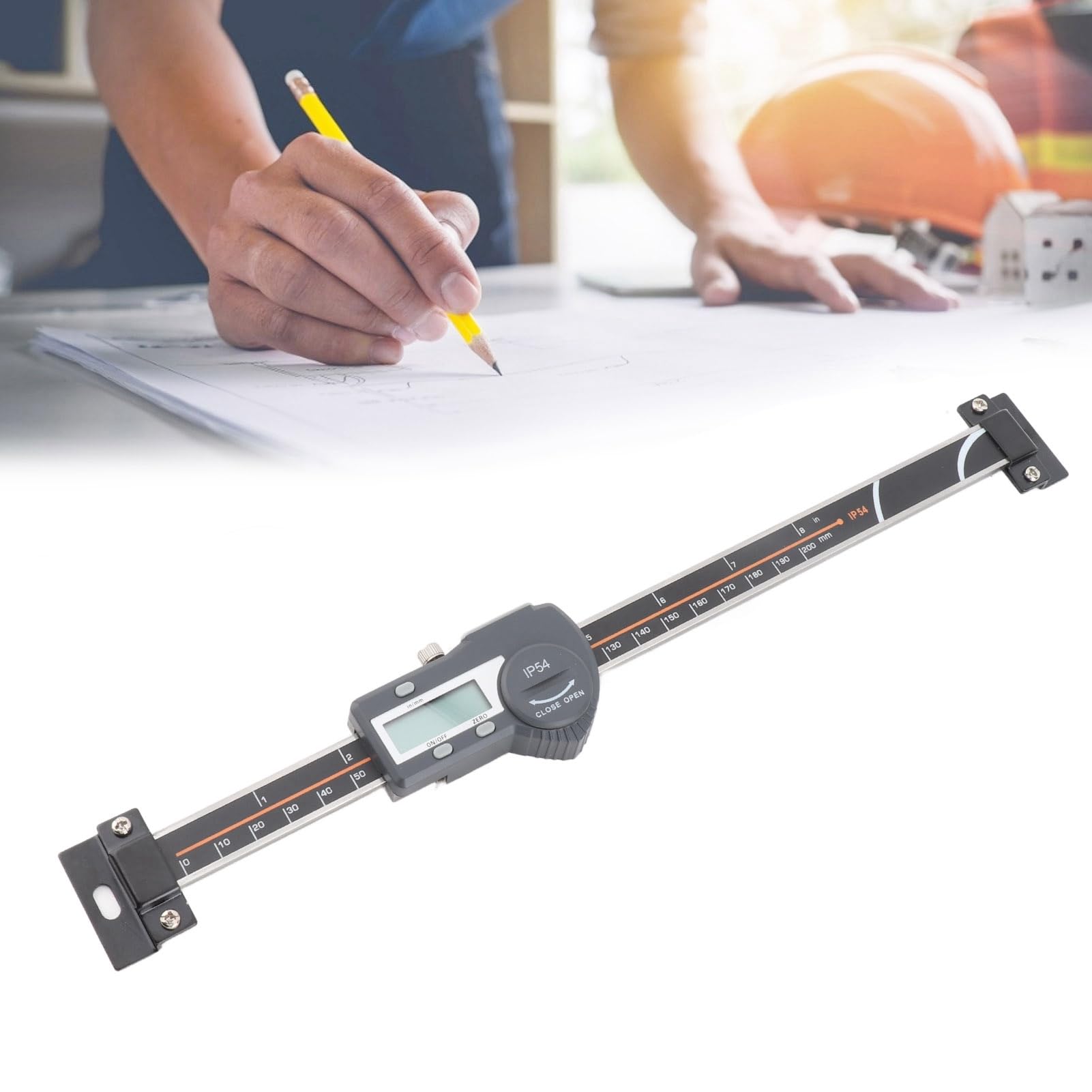 Aramox Calibro a Corsoio Digitale in Acciaio Inossidabile con Scala Lineare, IP54, Display LCD, Risoluzione 0,01 Mm, Azzeramento, Blocco Dati, per Lavorazione, Assemblaggio, Misurazione Fai da Te