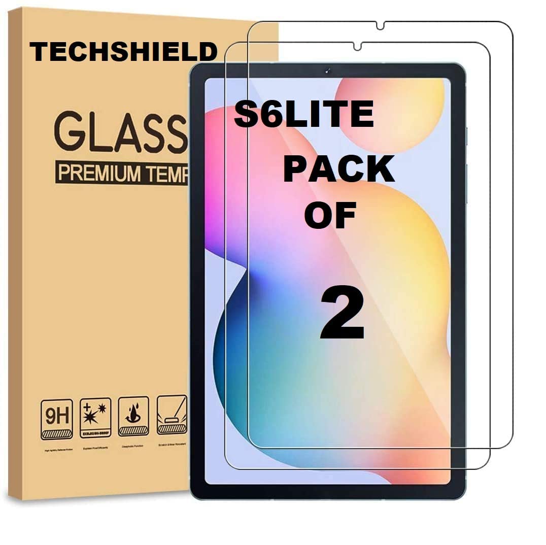 TECHSHIELD® Tempered Glass Screen Protector For Samsung Galaxy Tab S6 Lite (2020/2022) SM-P610 (Wi-Fi); SM-P615 (LTE)[10.4 Inch] Compatible with S Pen(Pack of 2)