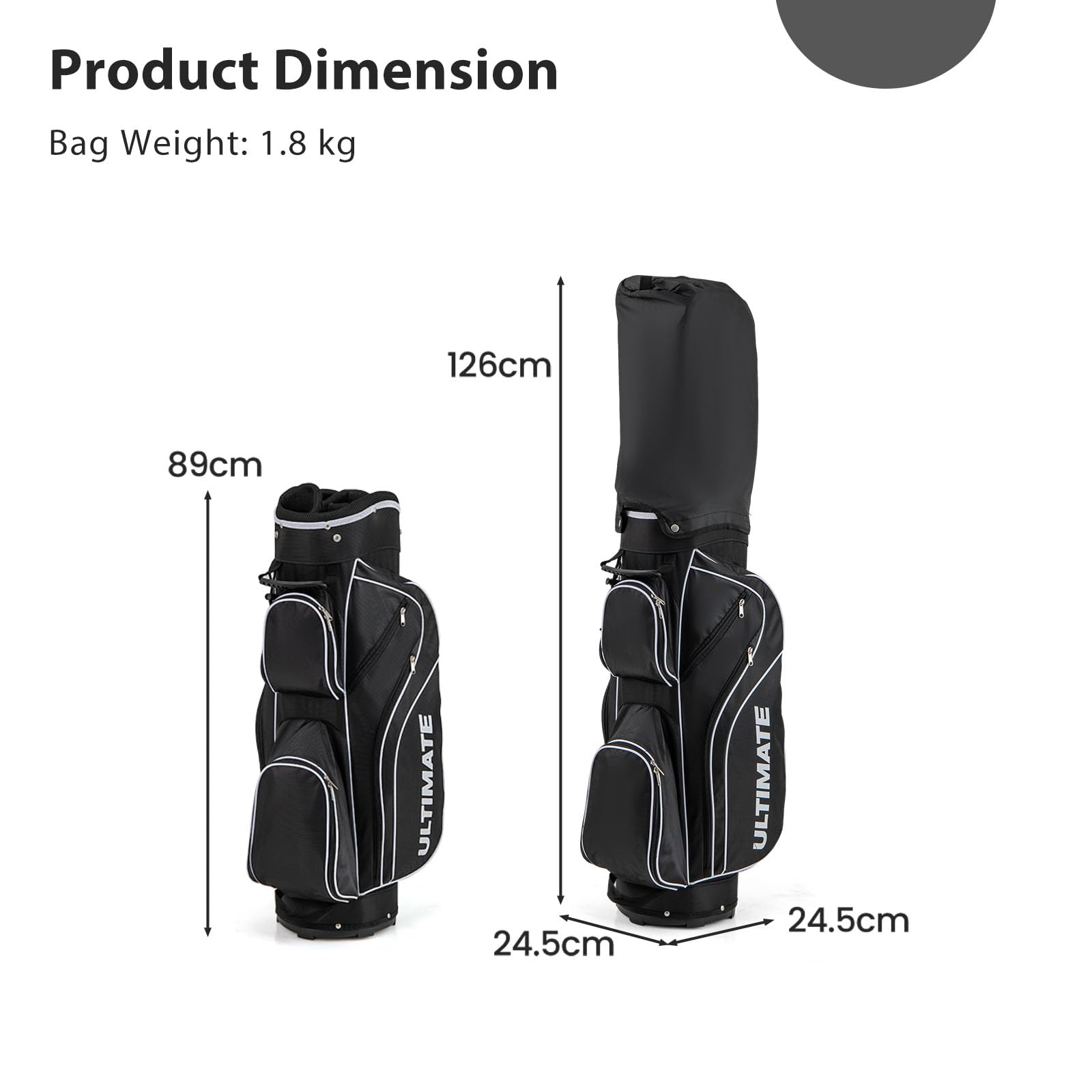 LIFEZEAL Komplettes Golfset für Damen, Golfschlägersätze mit Golftasche für Rechtshänder, Golfschläger-Set mit Fahrer 1#, Fairway 3#, Hybrid 4#, Eisen Zink 6-9#, Eisen Zink P#, Putter