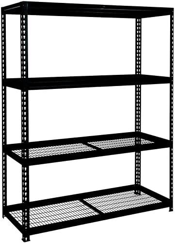 Wildberry Heavy Duty Garage Shelving, 183 cm x 120 cm x 54 cm Size, Black