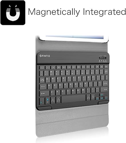 Miniatura 5 de Fintie Funda de teclado para Samsung Galaxy Tab S2 97 - Funda de soporte delgada con teclado Bluetooth inalámbrico magnéticamente desmontable para