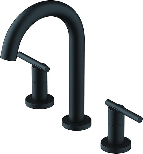 Parma Trim Line 2H Mini Grifo de Lavabo con Desagüe de toque de Metal 1.2gpm Negro Satinado