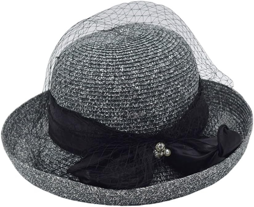 Wide Brimmed Curled Hat, Women's Mesh Sunscreen, Beach