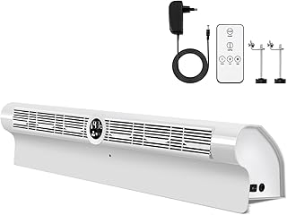 Heizkörper Ventilator mit 6 Auslässen, 7-Farben-RGB, Smart Heizkörperverstärker 1-Stück mit Display& Fernbedienung, für Heizungen, Sparen von Energie und Heizkosten bietet