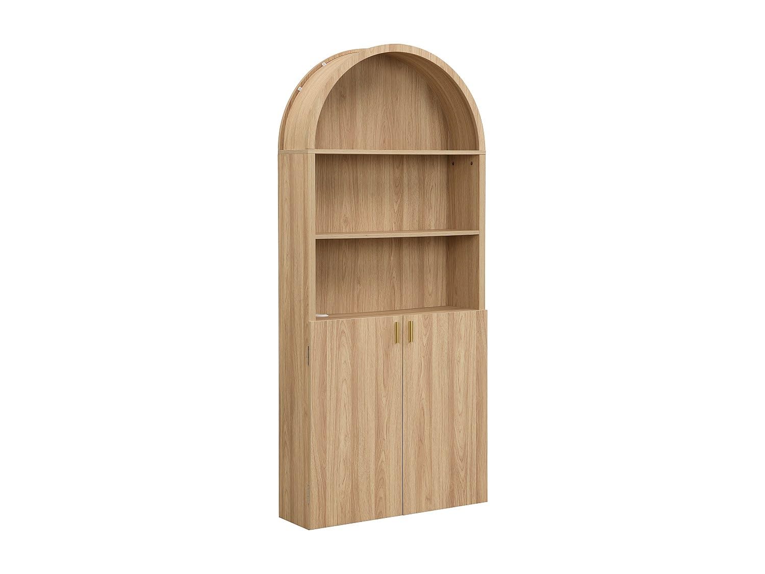Vente-unique - Bureau bibliothéque – Coloris : Naturel - LYMIAR - avec Rangement