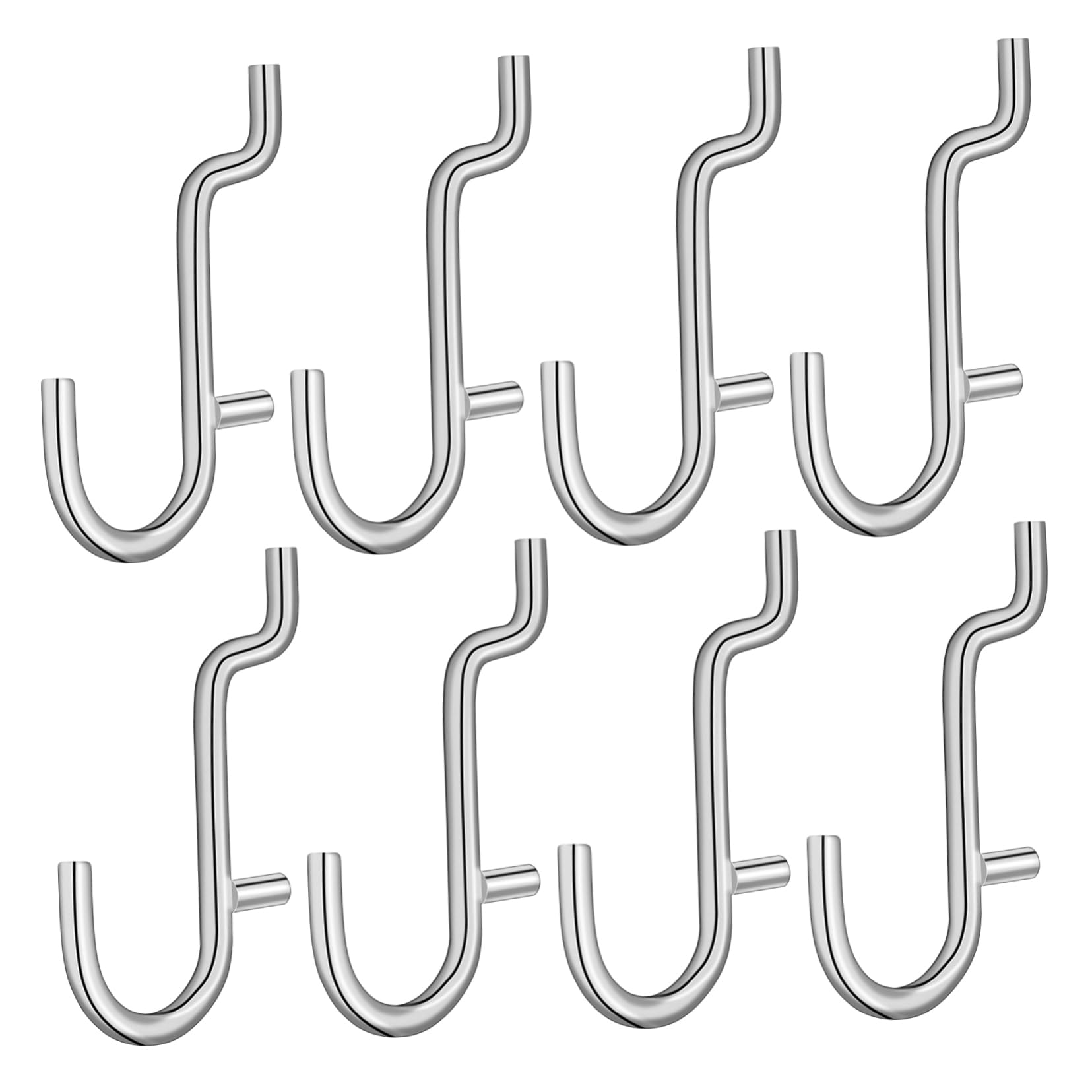 WHAMVOX Pegboard Hooks 20pcs Small Hooks Key Hooks for Wall Garage Pegboard Sturdy Hooks for Long-lasting Use