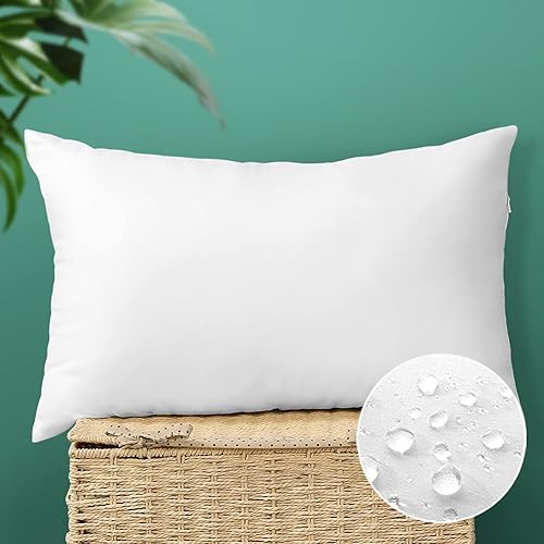 OTOSTAR Insertos de almohada para exteriores, paquete de 1 cojín interior resistente al agua para patio, jardín, cafetería, decorativas,