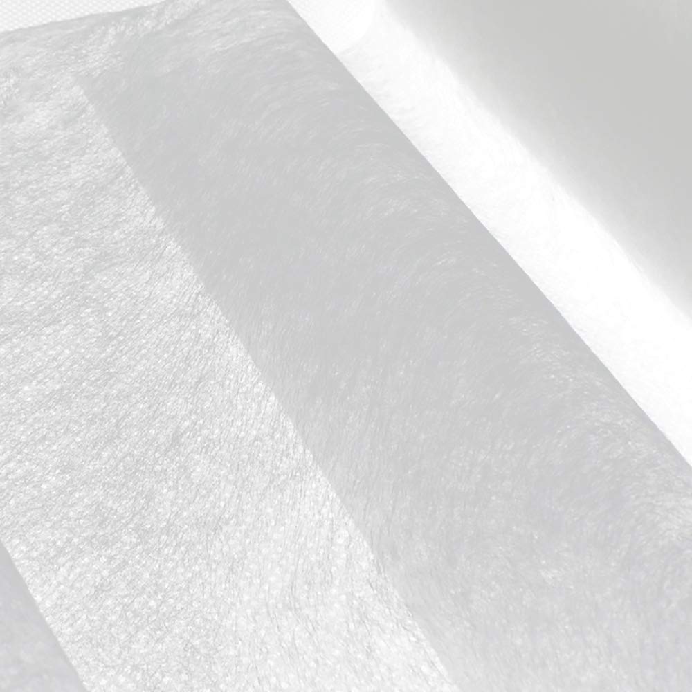 Vliesstoff-Bügelvlies, Doppelt klebender, abwaschbarer Vlies-Einlagestoff, 110 cm Breite x 2 Yards, Weiß