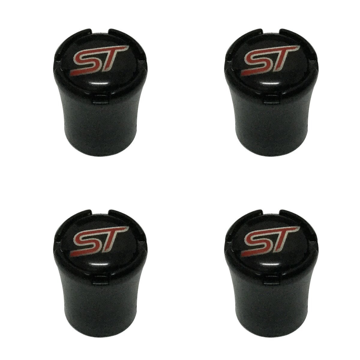 TamPa New USA 4pcs Black Color Car Dustproof Caps Tire Wheel Stem Air Valve Caps Cover Car Accessories Compatible Fit for Sporty Car (Ford ST)