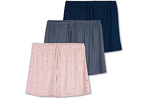 3-Pack Essentials Womens Ultra-Soft Comfy Stretch Pajama Lounge Shorts