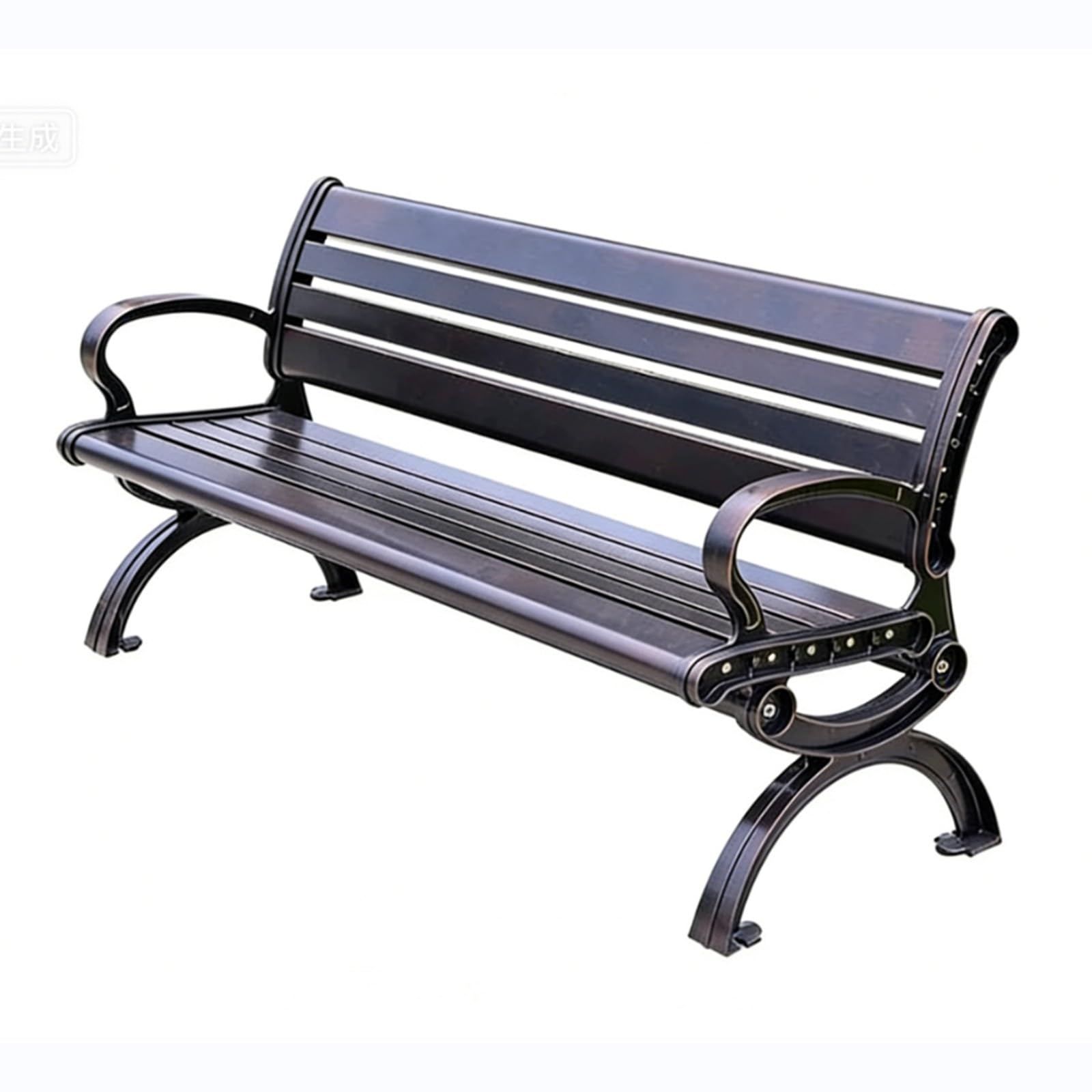 Banco de Parque para Exteriores con Respaldo, Fabricado en Aluminio Fundido Macizo, Bancos de Parque con Gran Capacidad de Carga, Muy Resistentes a la Intemperie, para Jardines(150cm/59in)