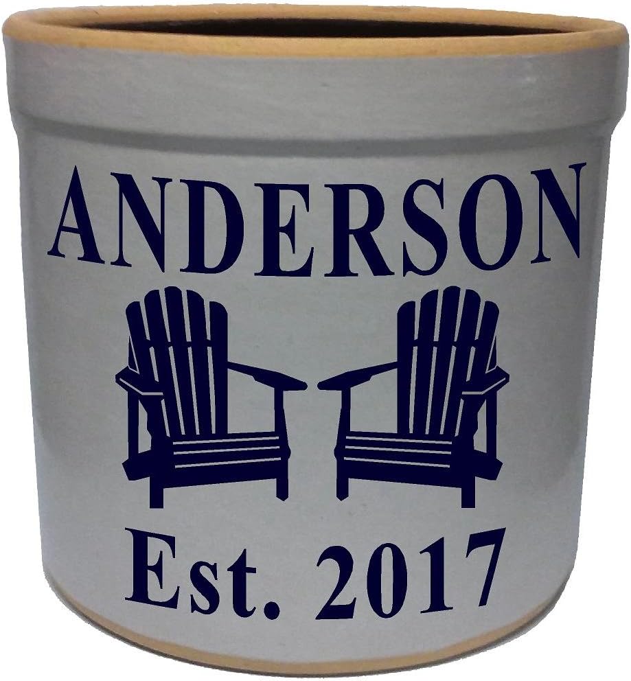 Personalized Stoneware Crock - Adirondack (Ceramic, Medium)