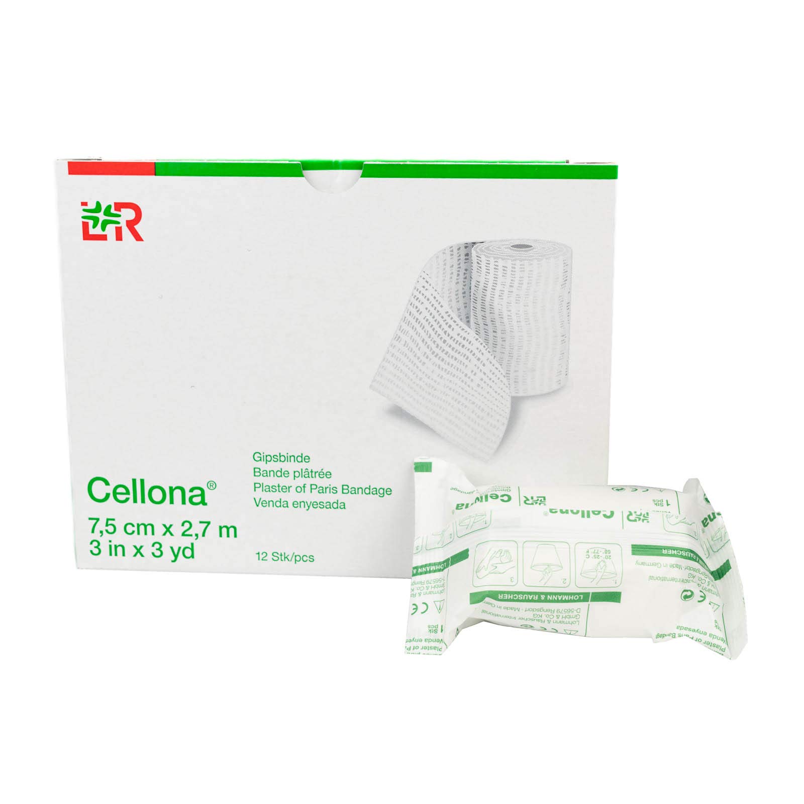 Lohmann&Rauscher-11926 Cellona Plaster of Paris, Medical Plaster Cloth Gauze Bandage, Professional C