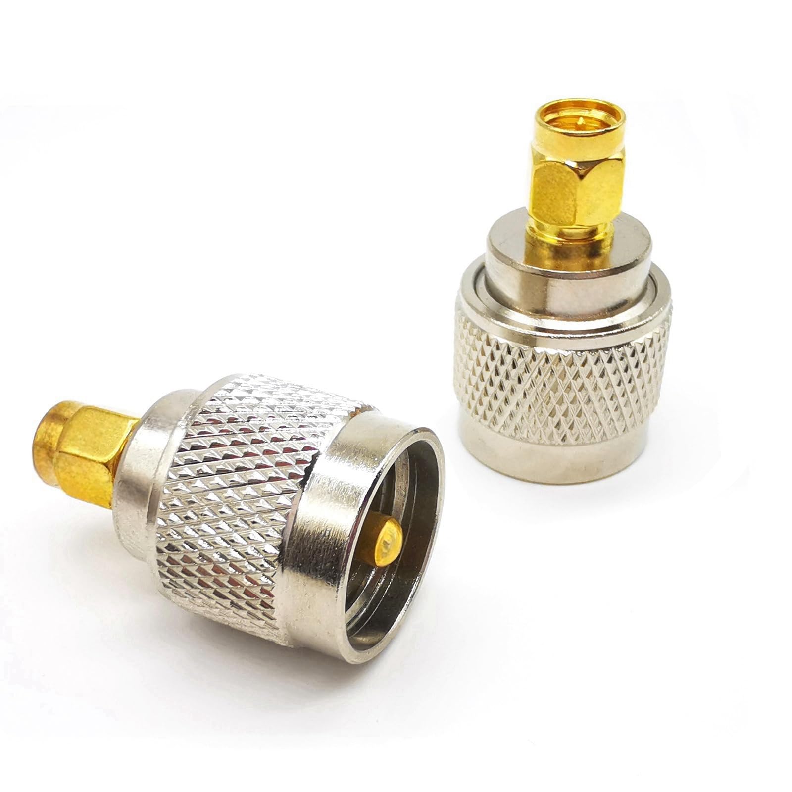 2 x adaptery koncentryczne SMA do PL259 UHF, złącza anteny radiowej SO239 na SMA CB, PL259 męski na SMA męski adapter koncentryczny do anteny radiowej szynki, anteny FPV