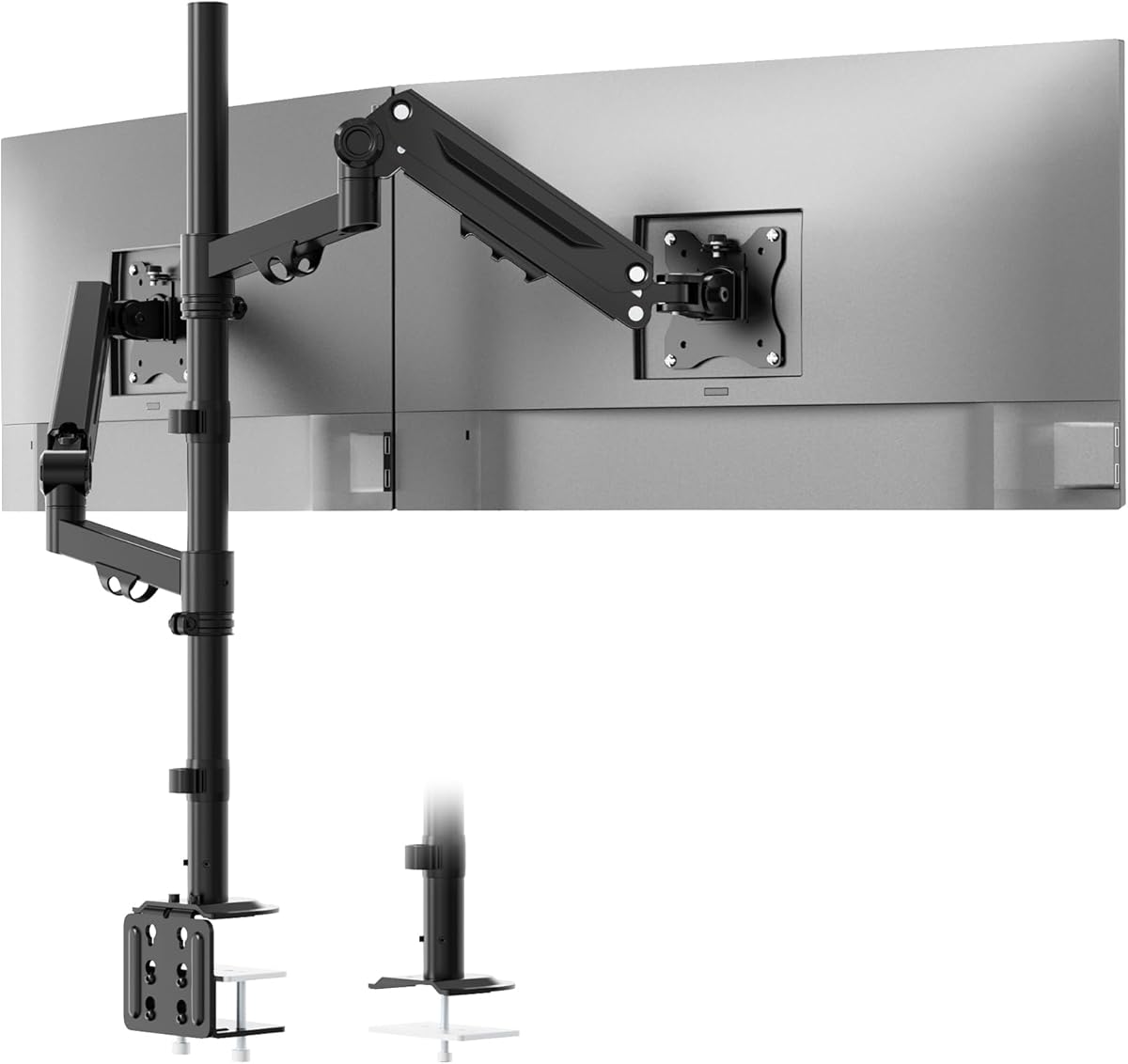 STANDOPIA Stacked Monitor Mount - Extra Tall Vertical Monitors Stand for 17-40 Inch Screen, Fully Adjustable and Hold 26.4 lbs per Arm, VESA 75/100 mm