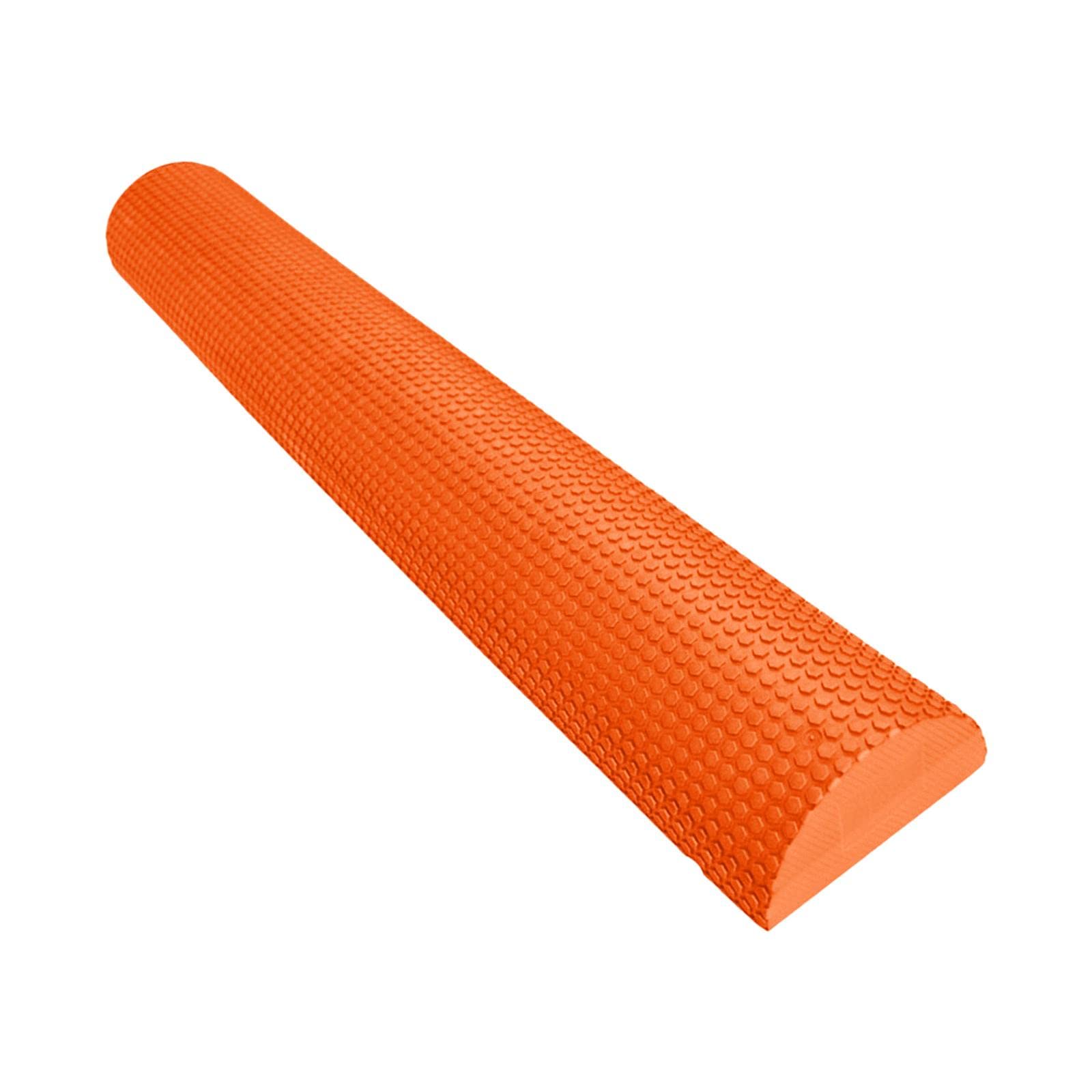 Mezza Foam Roller Rullo Massaggio Muscoli Allenamento Equilibrio Eva Alta Densità Galleggiante Antiscivolo Resistente Adatto per Palestra Casa Y, Arancione 90 cm x 7,5 cm