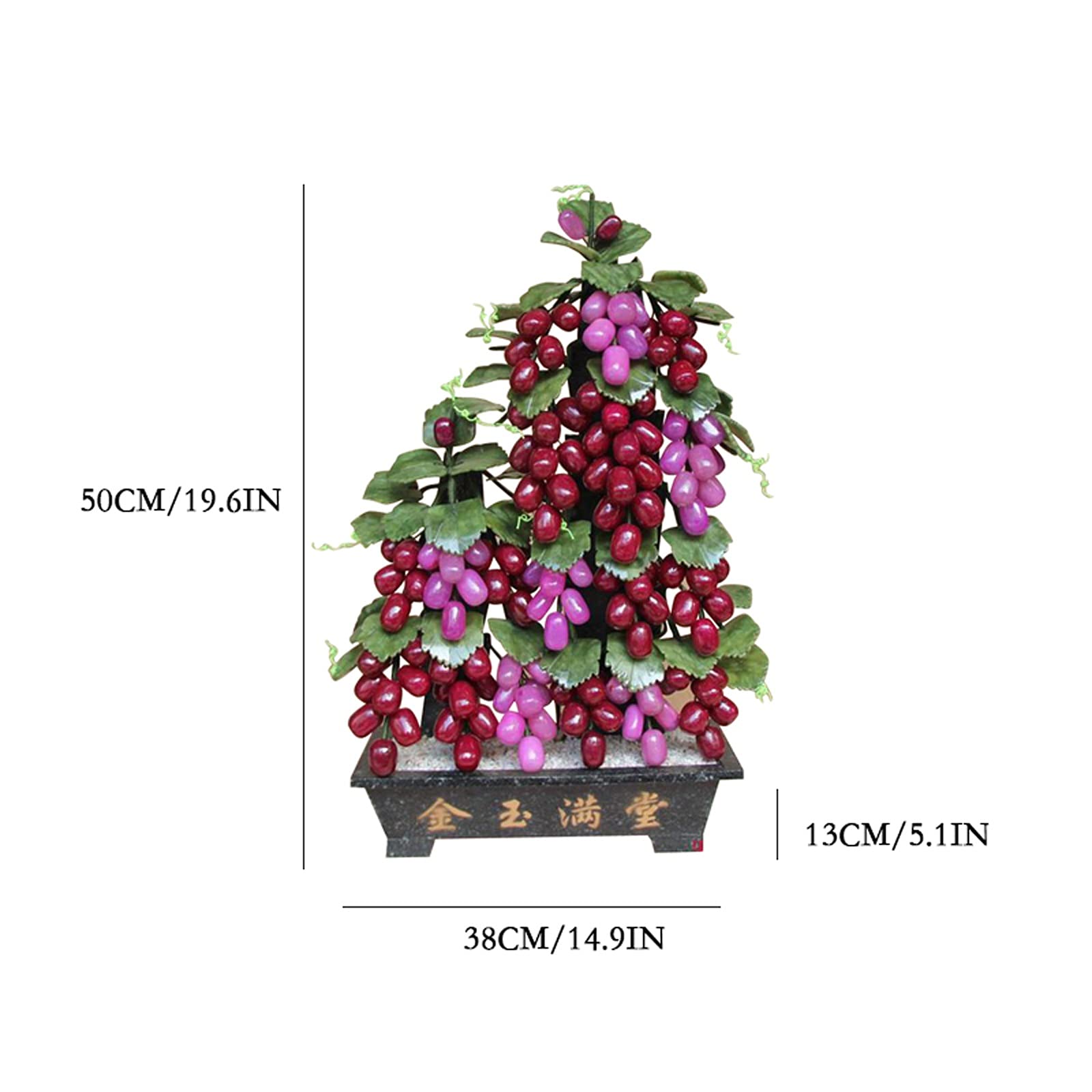 Amazon｜鉢植え造花翡翠盆栽宝石装飾ブドウ装飾オフィスホーム