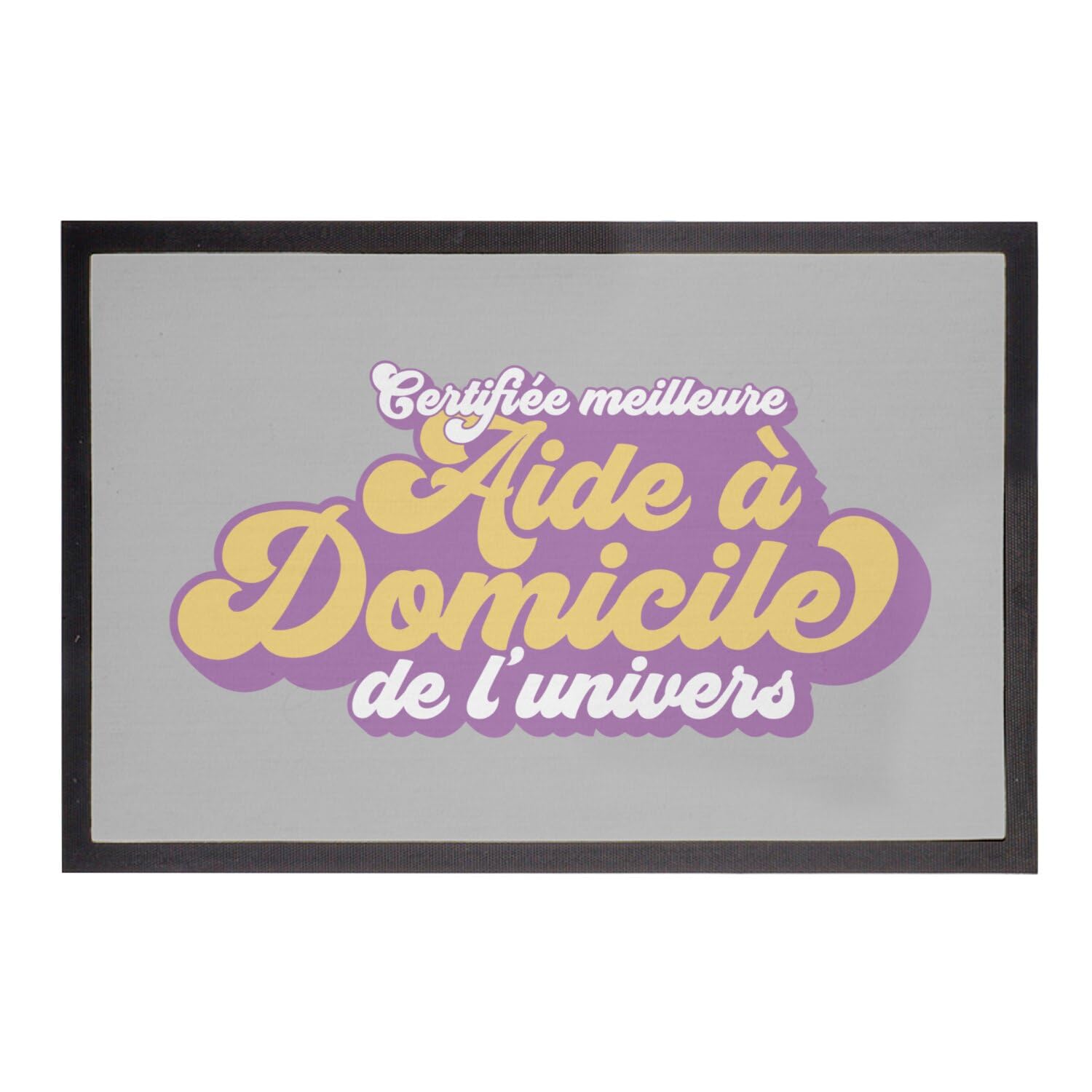 Paillasson Gris Cadeau Idéal Univers Ménage 60x40cm