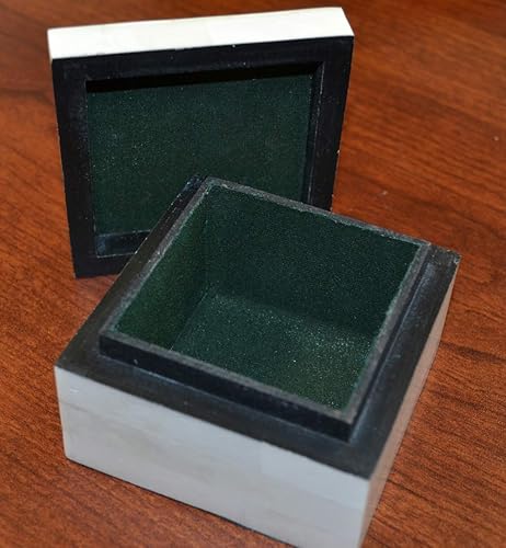 Miniatura 2 de Grabado "Tortuga marina" Vintage Scrimshaw Bone Box Reproducción antigua 3 14 x 3 14 x 2